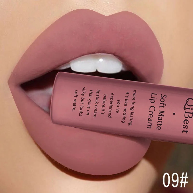 Kit de Labiales QIBEST 34 Colores — Mate, Resistente al Agua y Larga Duración