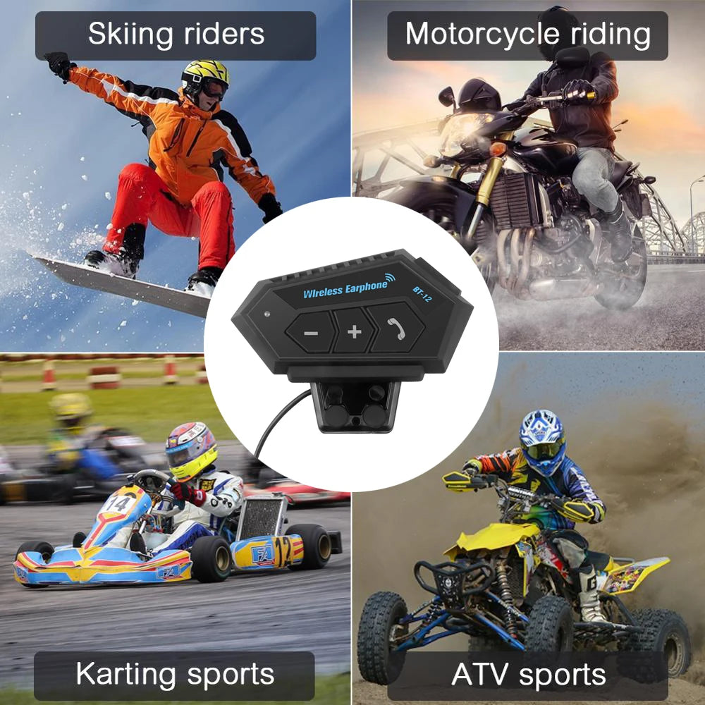 Auriculares Bluetooth para Casco de Moto BT12 con Micrófono Manos Libres
