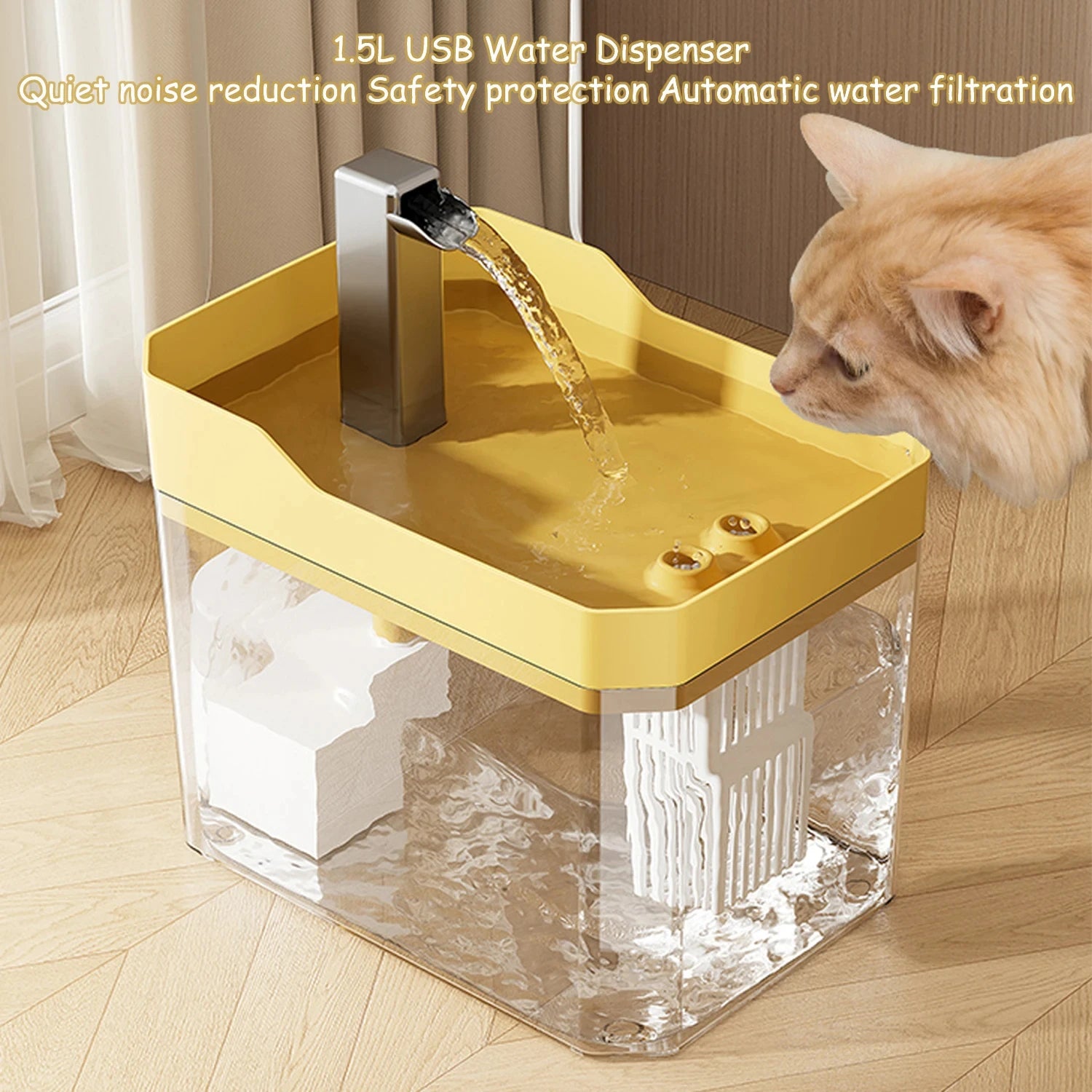 Fuente de Agua Automática para Gatos con Filtro y Bomba USB