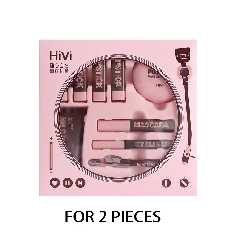 Set de Maquillaje de Lujo — 9 Labiales, BB Cream, Máscara y Más