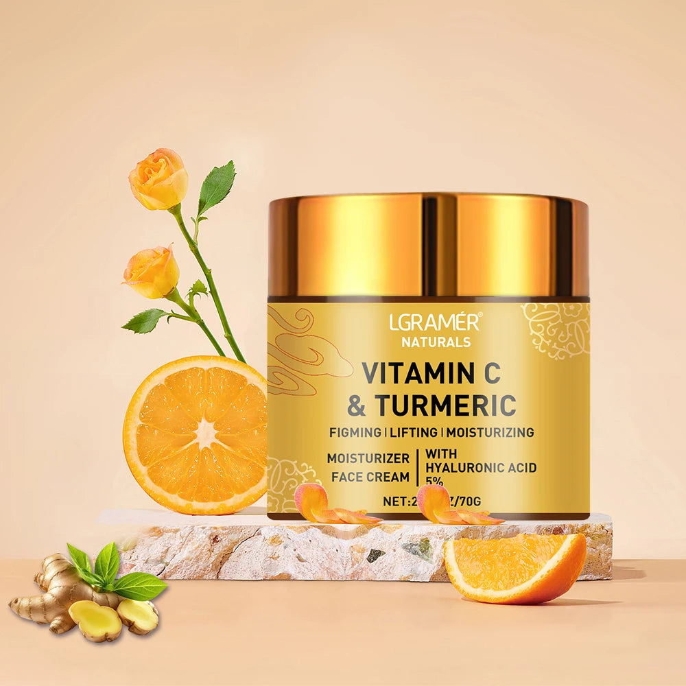 Crema Facial Premium Cúrcuma, Vitamina C y Retinol — Firmeza y Luminosidad