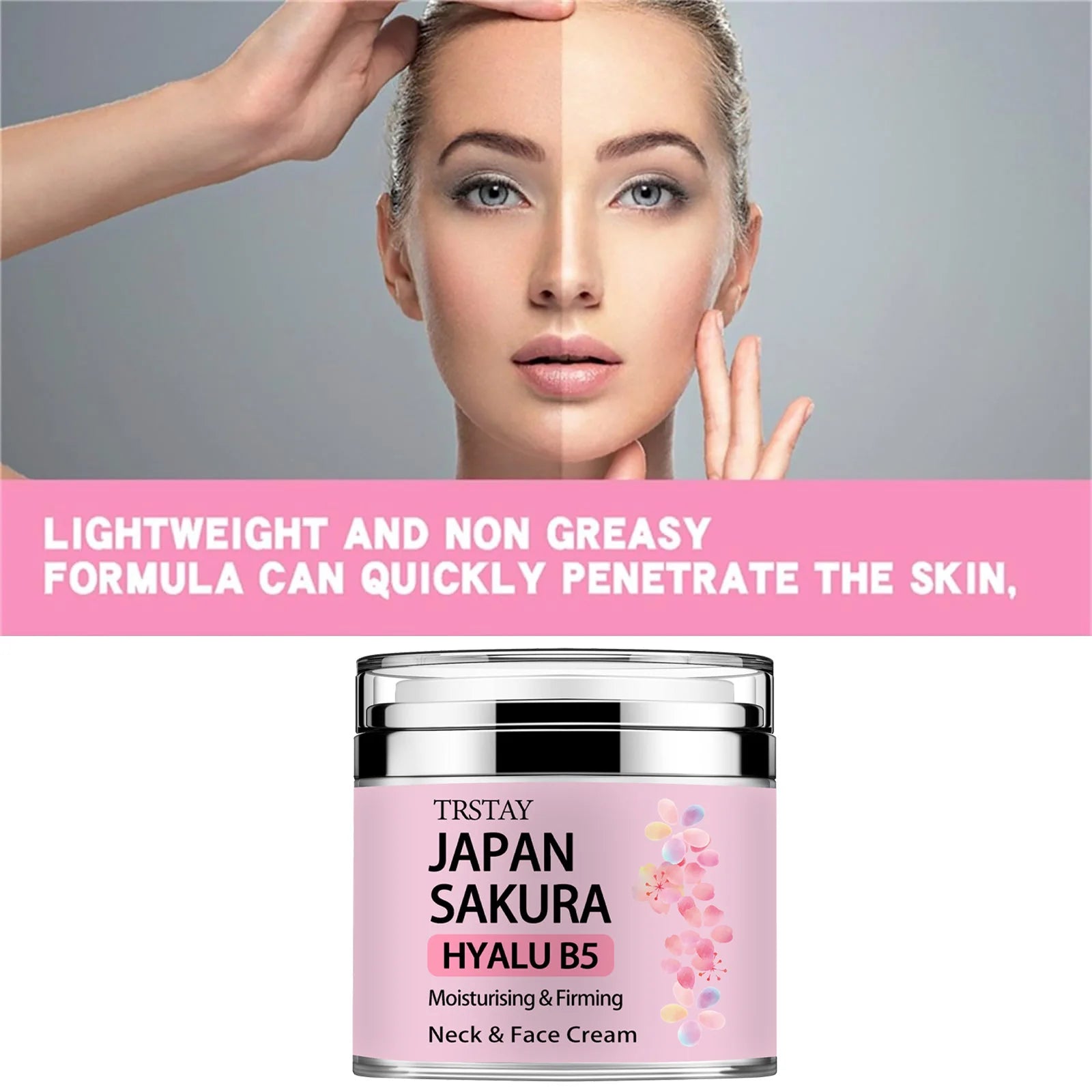 Crema Sakura Tone Up con Ácido Hialurónico — Luminosidad Instantánea
