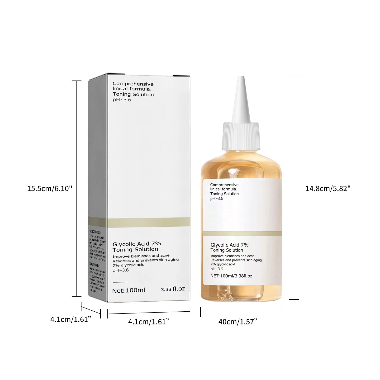 Tónico Exfoliante con Ácido Glicólico 7% — Antigranos, Hidratante y Rejuvenecedor