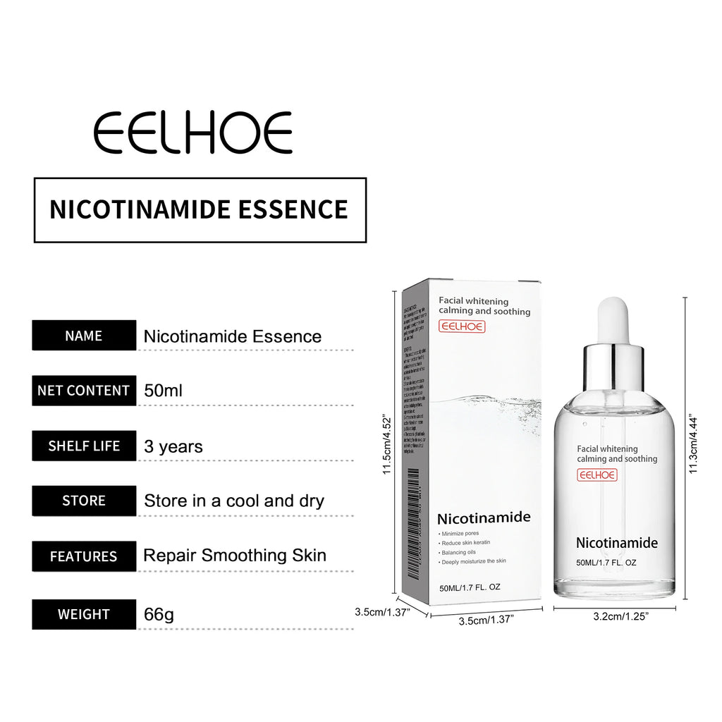 Pore Shrinking Serum Face Removing Dullness Facial Nicotinamide Hydrating Face Lifting Hyaluronic Acid Face Moisturizing Serum