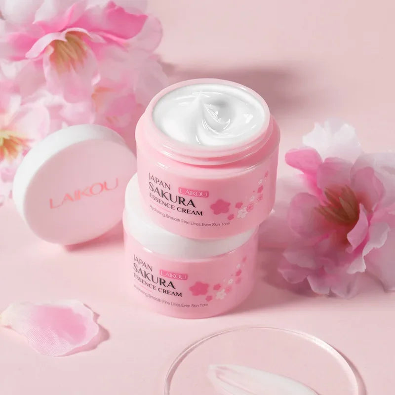 Crema Facial LAIKOU Sakura Cherry Blossom — Hidratación Profunda y Antiedad
