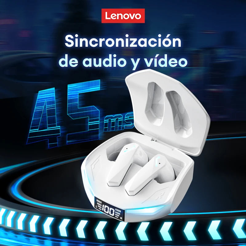 Auriculares Gaming Lenovo XT53 Bluetooth 5.4 con Pantalla LED