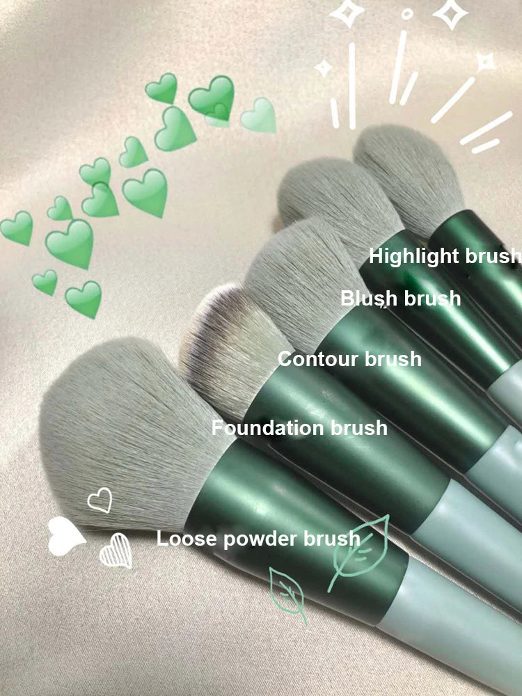 Set de 13 Brochas de Maquillaje Profesionales con Estuche