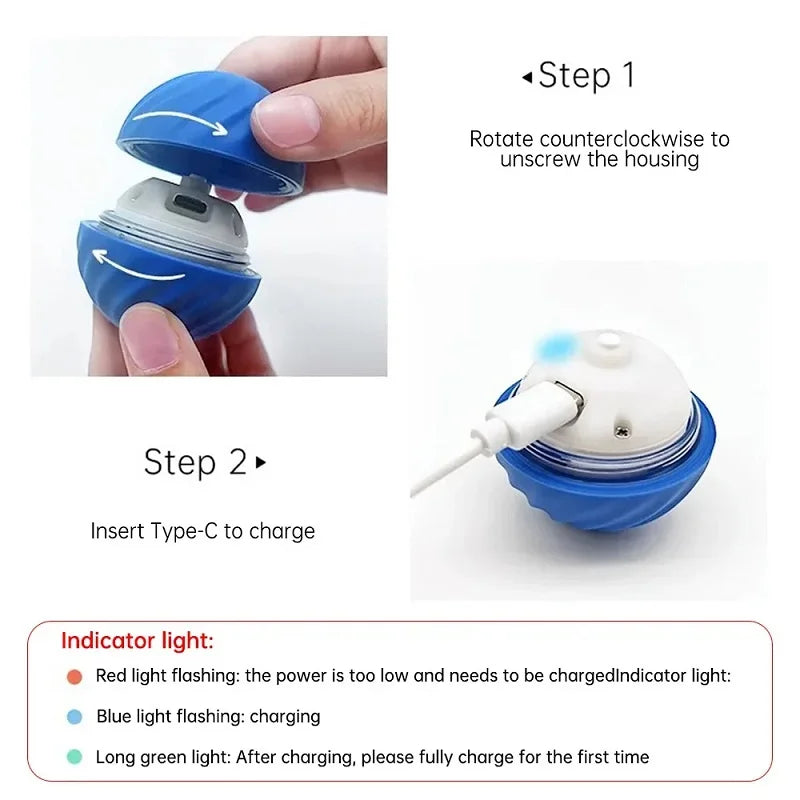 Pelota Interactiva Automática para Perros con USB