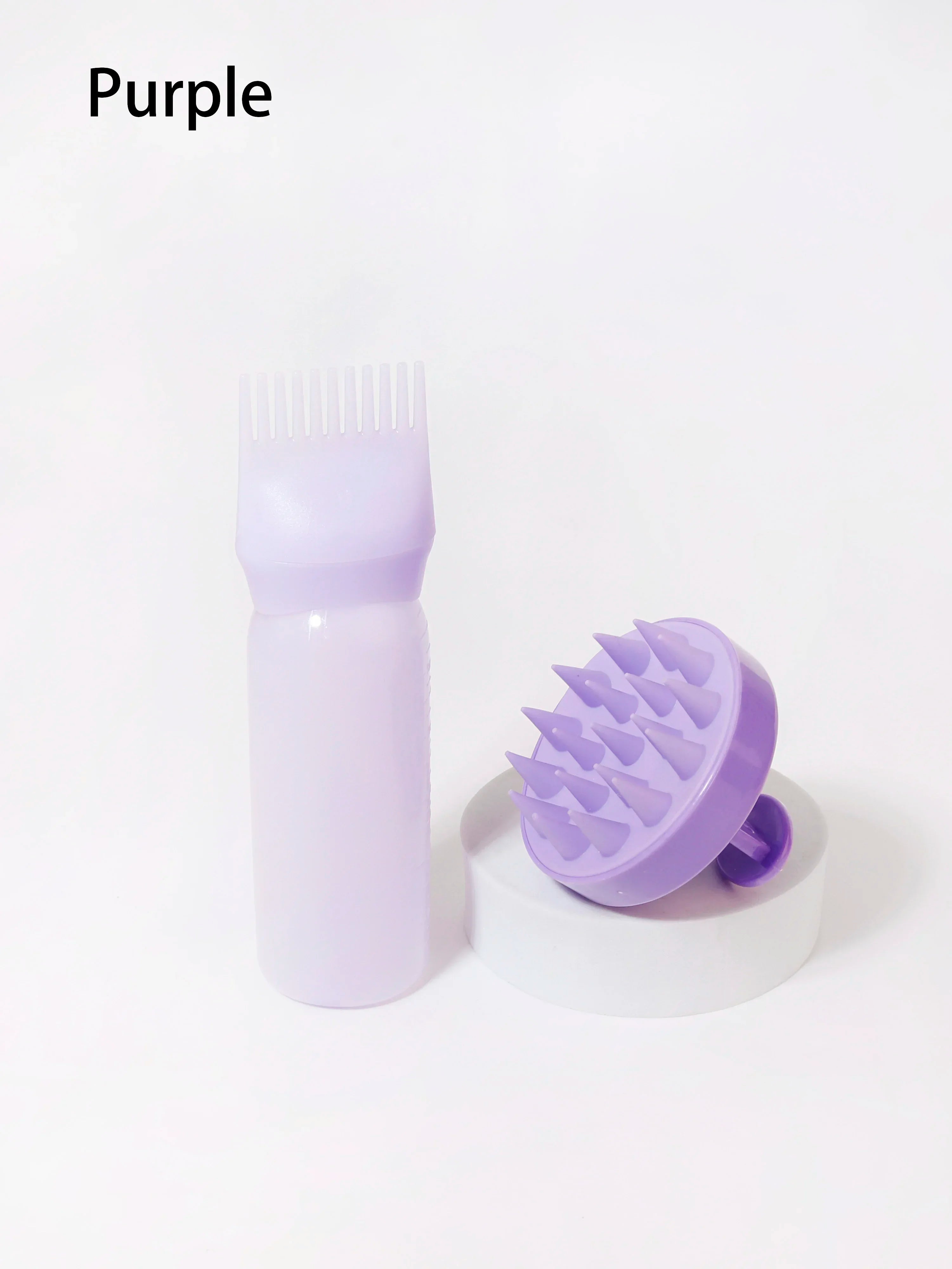 Set 2 Peines Aplicadores con Cepillo de Silicona para Cuero Cabelludo