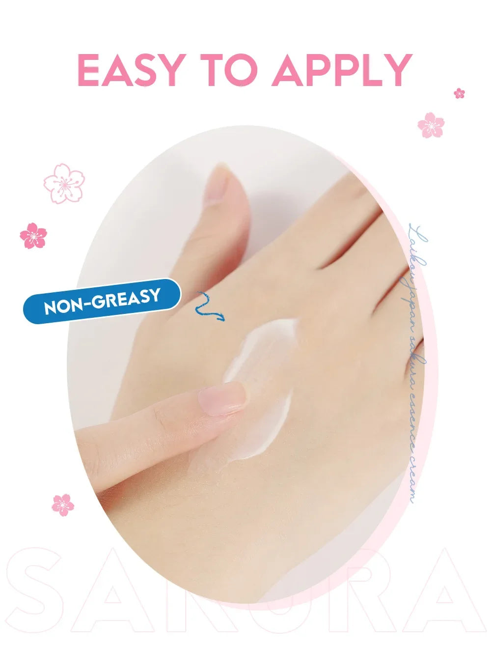 Crema Facial LAIKOU Sakura Cherry Blossom — Hidratación Profunda y Antiedad