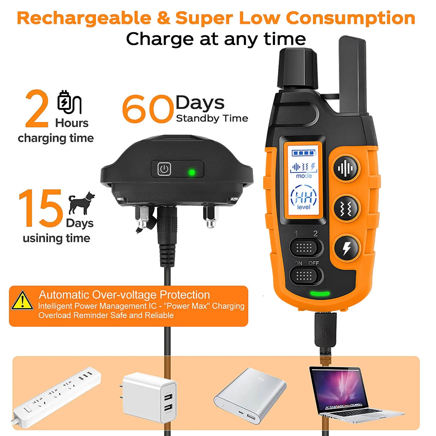 Collar de Adiestramiento para Perros con Mando a Distancia — 1000m Recargable