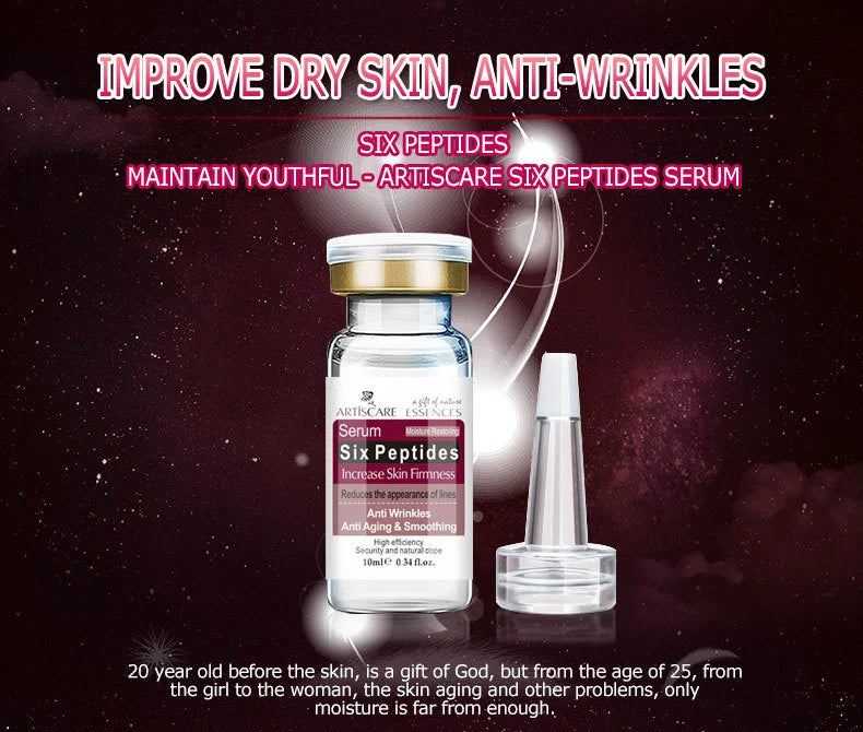 ARTISCARE Serum for Face 8pcs/Lot for Moisturizing Hyaluron Acid Vitamain C Six Peptide Q10 VC Facial Essence Skin Care