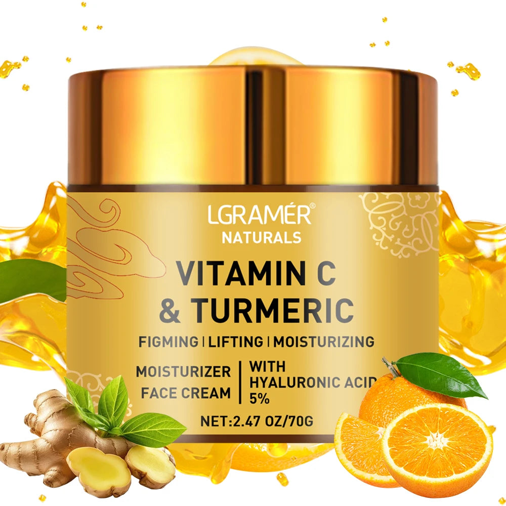 Crema Facial Premium Cúrcuma, Vitamina C y Retinol — Firmeza y Luminosidad