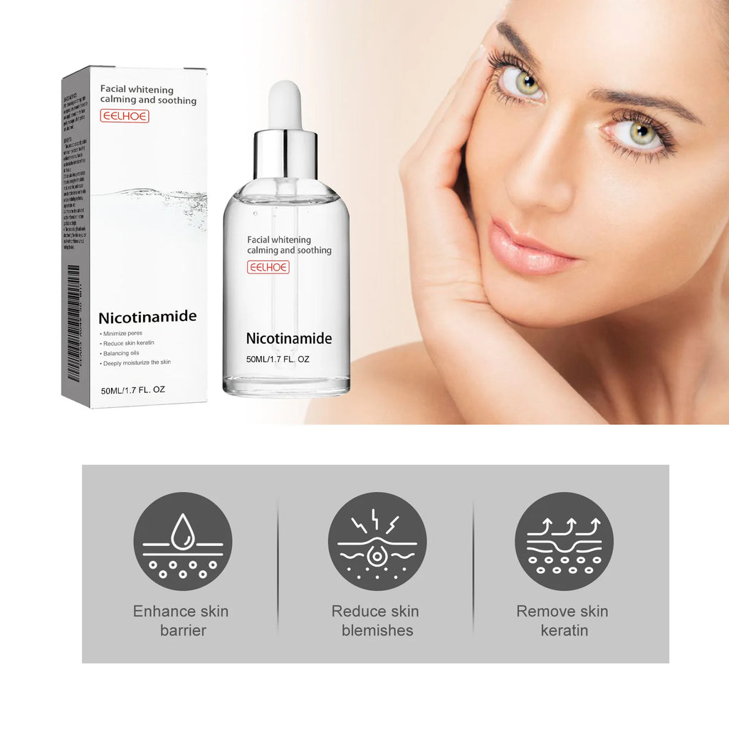 Pore Shrinking Serum Face Removing Dullness Facial Nicotinamide Hydrating Face Lifting Hyaluronic Acid Face Moisturizing Serum