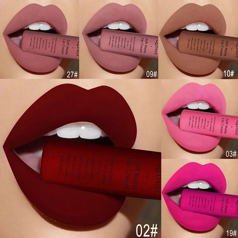 Kit de Labiales QIBEST 34 Colores — Mate, Resistente al Agua y Larga Duración