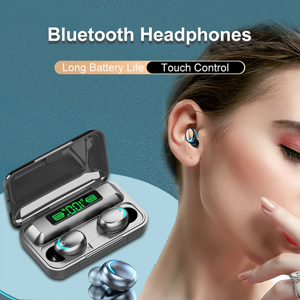 Auriculares Bluetooth TWS F9 Deportivos con Micrófono y Sonido 9D