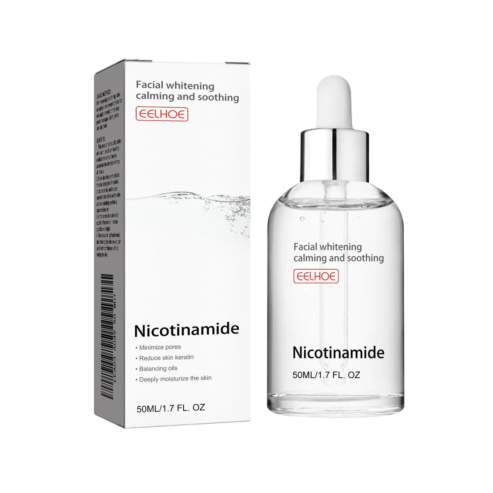 Pore Shrinking Serum Face Removing Dullness Facial Nicotinamide Hydrating Face Lifting Hyaluronic Acid Face Moisturizing Serum
