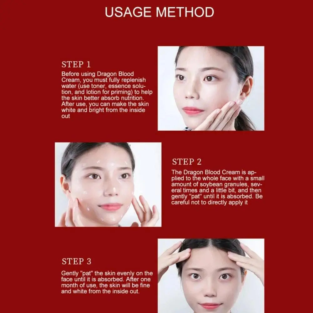 Retinol Dragon Blood Facial Cream Moisturize Repair Whiten Concealer Fine Lines Pores Acne Brighten Skin Tone Korean Cosmetics