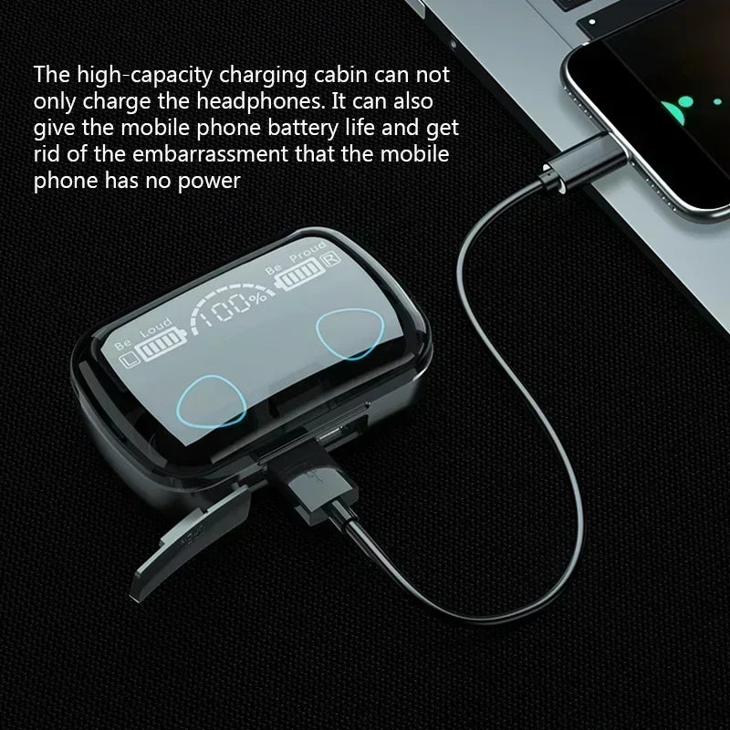 Auriculares Bluetooth TWS HiFi con Pantalla LED y Cancelación de Ruido