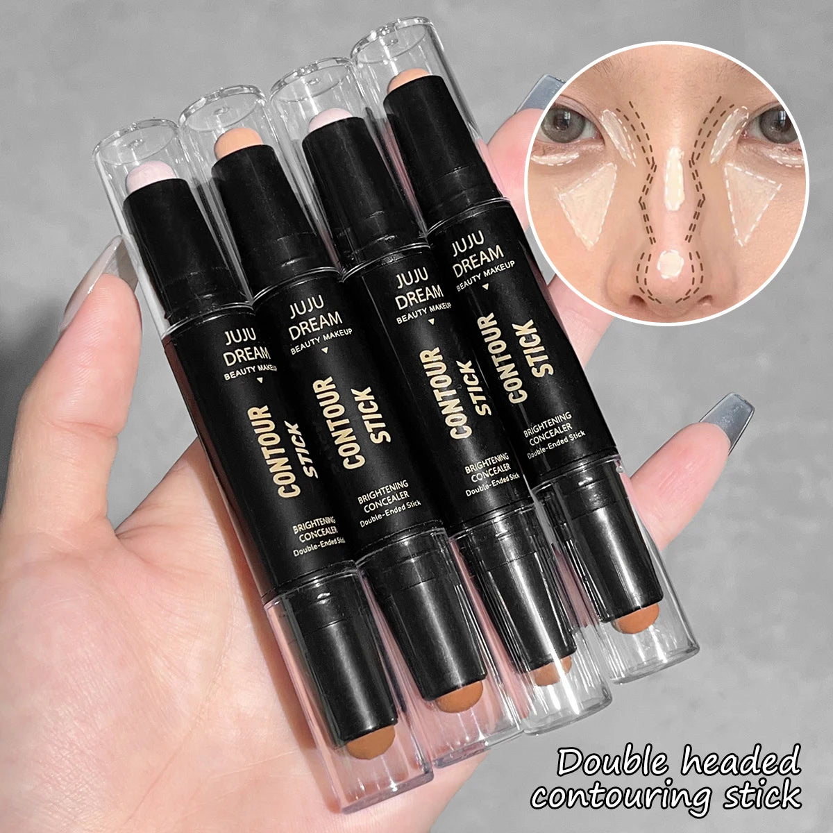 Stick de Contorno y Corrector Doble Punta — Acabado Profesional