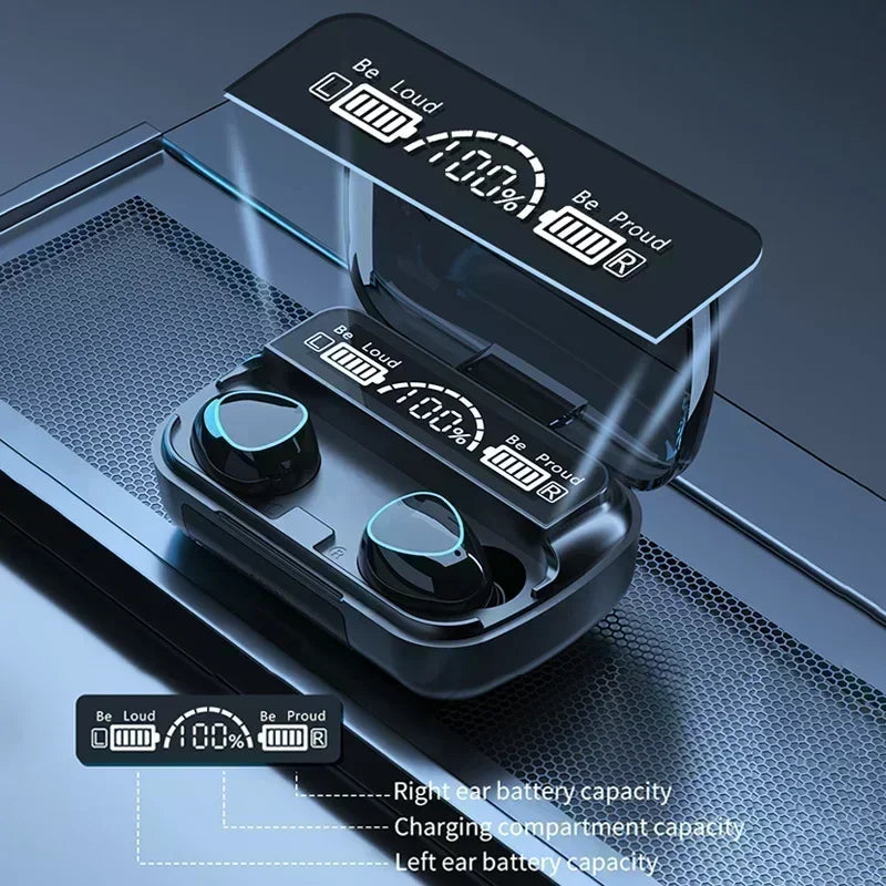 Auriculares Bluetooth TWS HiFi con Pantalla LED y Cancelación de Ruido