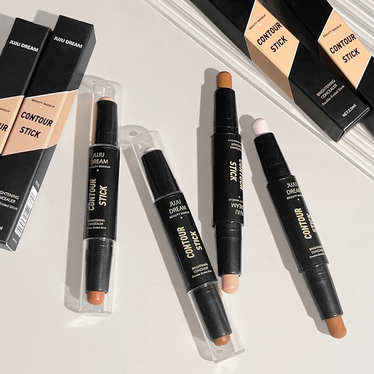 Stick de Contorno y Corrector Doble Punta — Acabado Profesional
