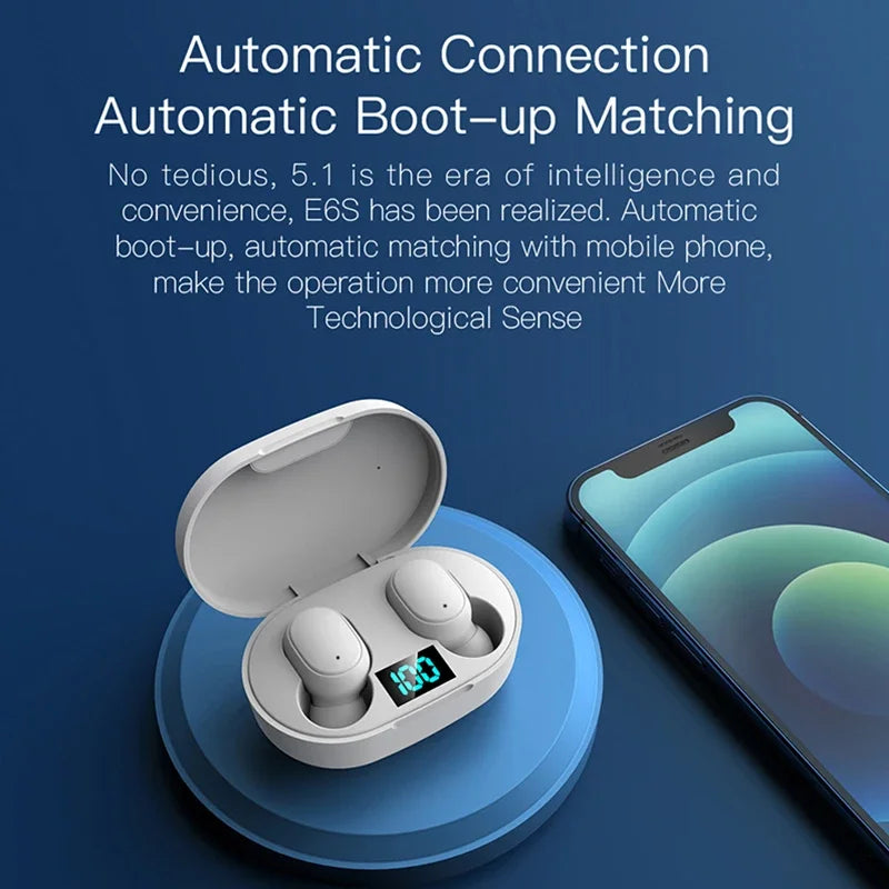 Auriculares Bluetooth Inalámbricos TWS E6S con Cancelación de Ruido