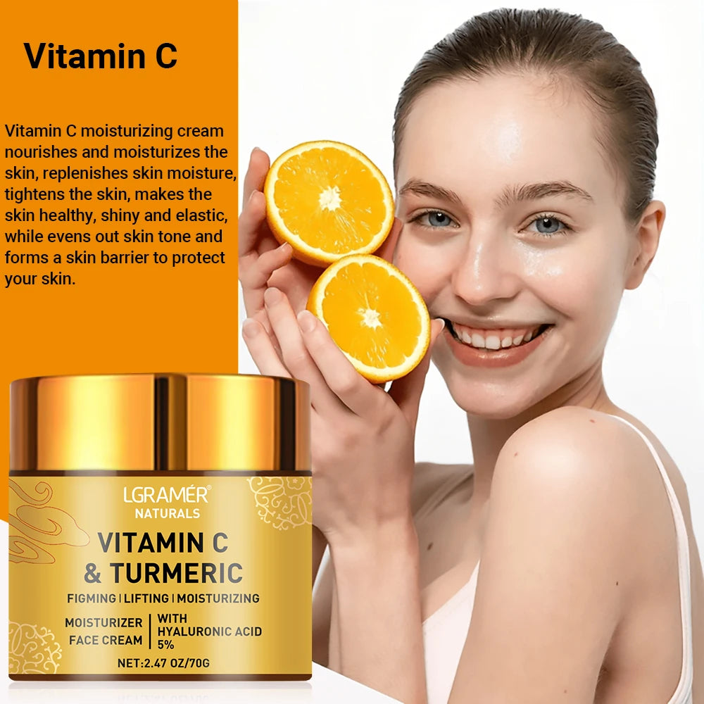 Crema Facial Premium Cúrcuma, Vitamina C y Retinol — Firmeza y Luminosidad