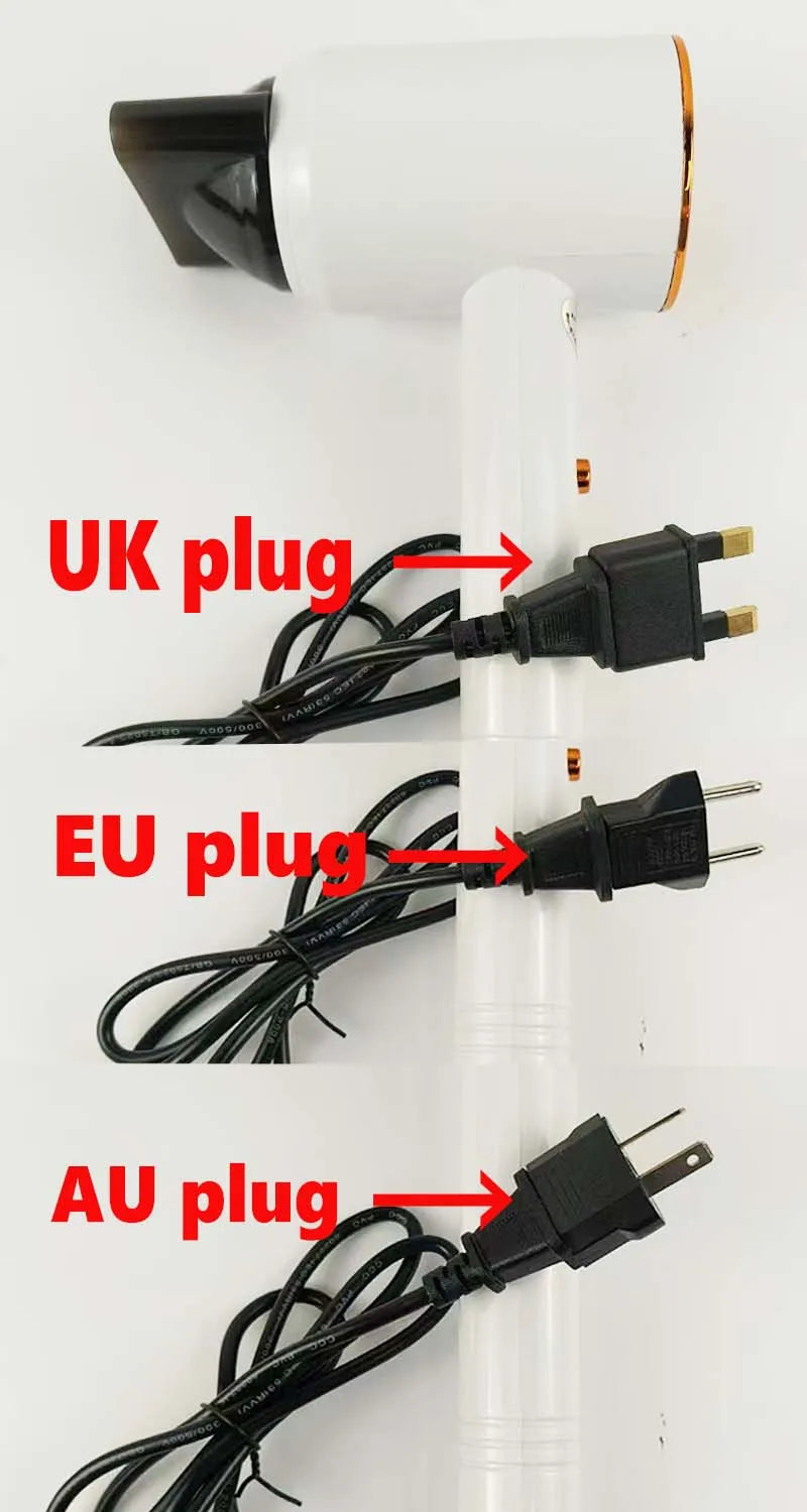 Secador de Pelo Profesional con Iones Negativos y Luz Azul
