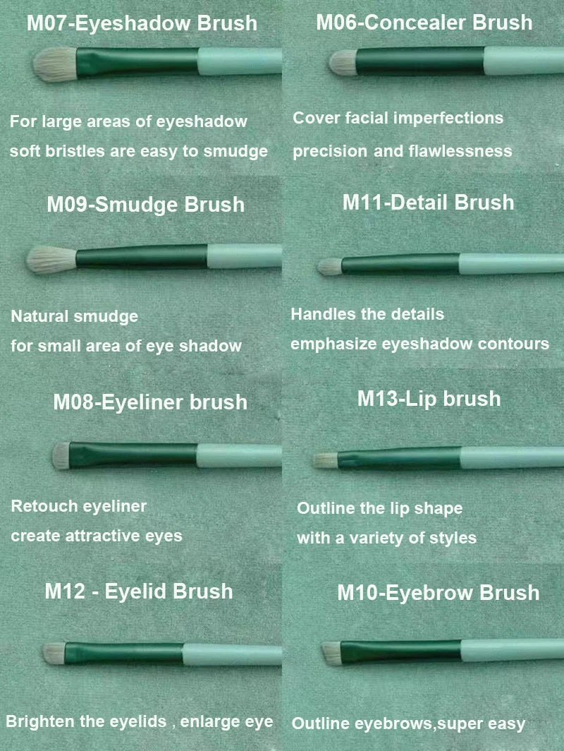Set de 13 Brochas de Maquillaje Profesionales con Estuche