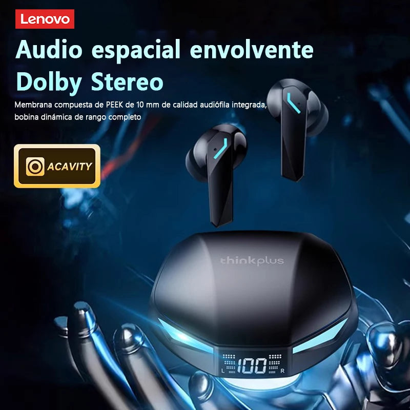 Auriculares Gaming Lenovo XT53 Bluetooth 5.4 con Pantalla LED
