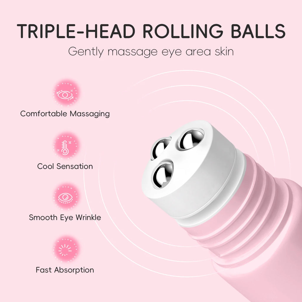 Contorno de Ojos LAIKOU Sakura con Rodillo — Antiojeras, Hidratante y Antiarrugas