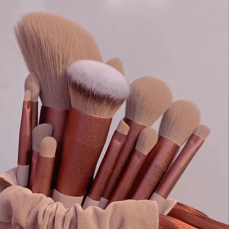 Set de 13 Brochas de Maquillaje Profesionales con Estuche