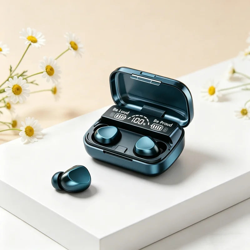 Auriculares Bluetooth TWS HiFi con Pantalla LED y Cancelación de Ruido