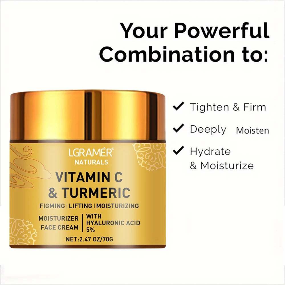 Crema Facial Premium Cúrcuma, Vitamina C y Retinol — Firmeza y Luminosidad