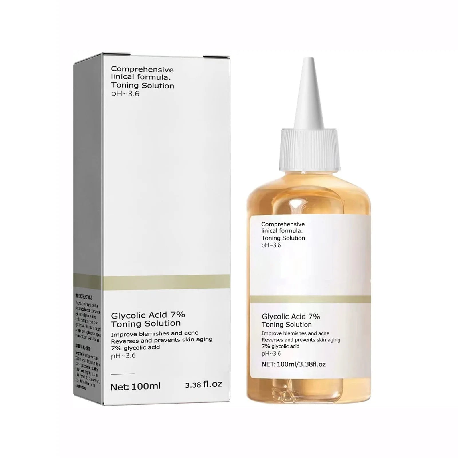 Tónico Exfoliante con Ácido Glicólico 7% — Antigranos, Hidratante y Rejuvenecedor