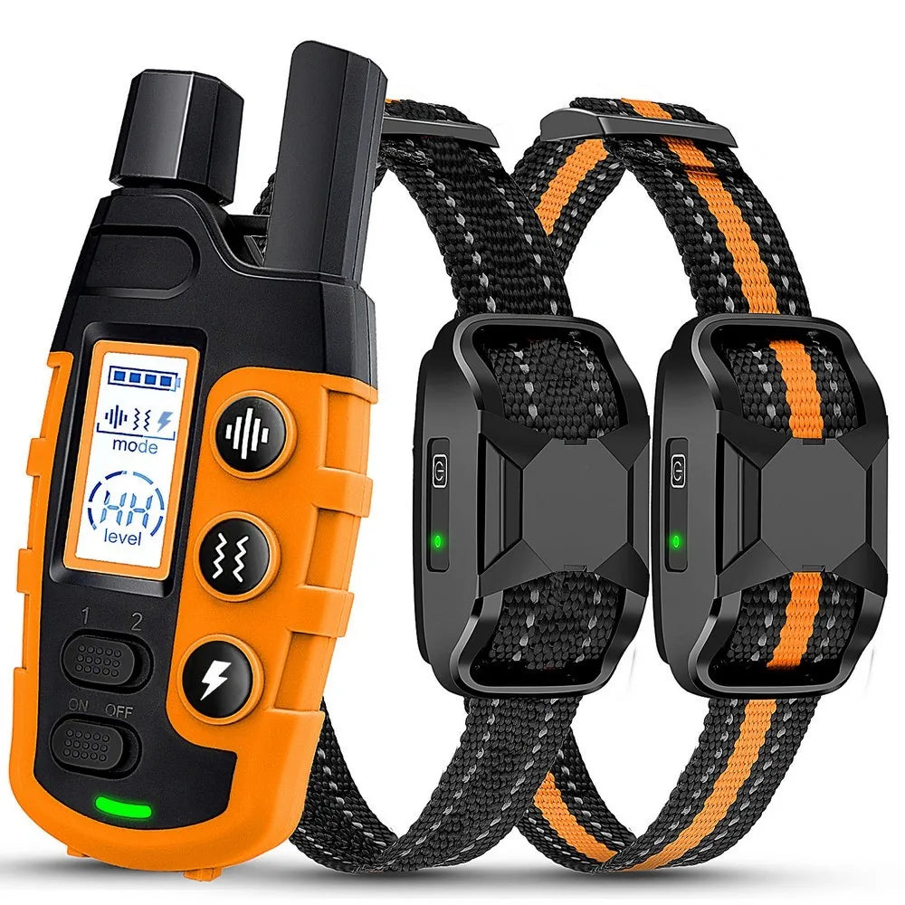 Collar de Adiestramiento para 2 Perros con Mando — 3300 pies, Recargable