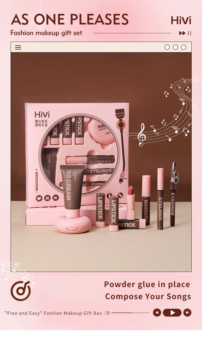 Set de Maquillaje de Lujo — 9 Labiales, BB Cream, Máscara y Más