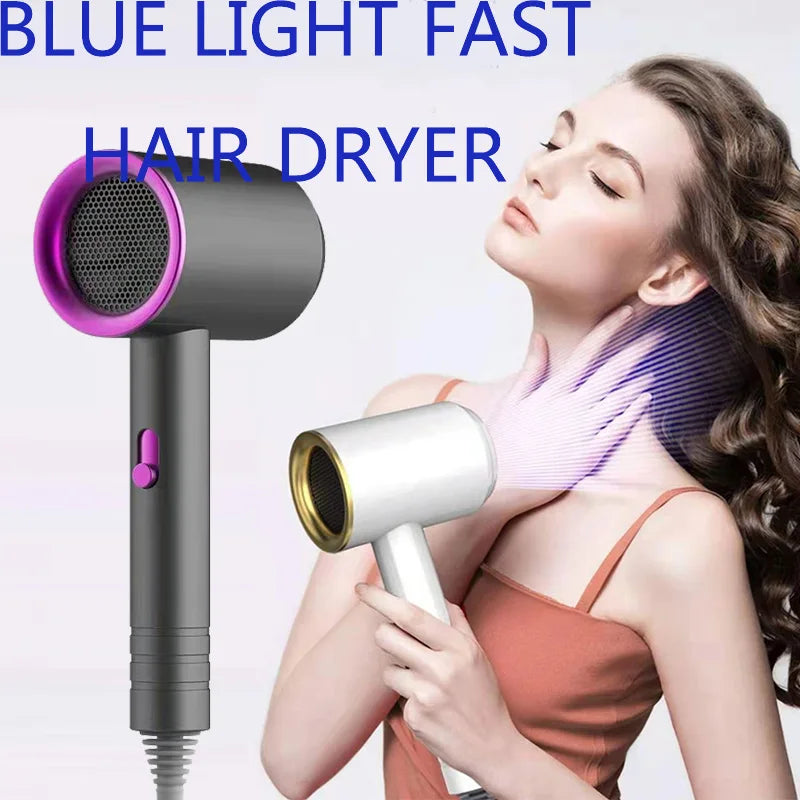 Secador de Pelo Profesional con Iones Negativos y Luz Azul