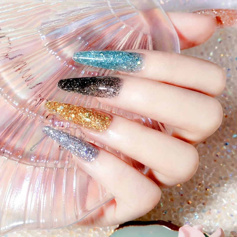 Kit de Gel de Extensión de Uñas 12 Colores — Con Lámpara, Base y Top Coat