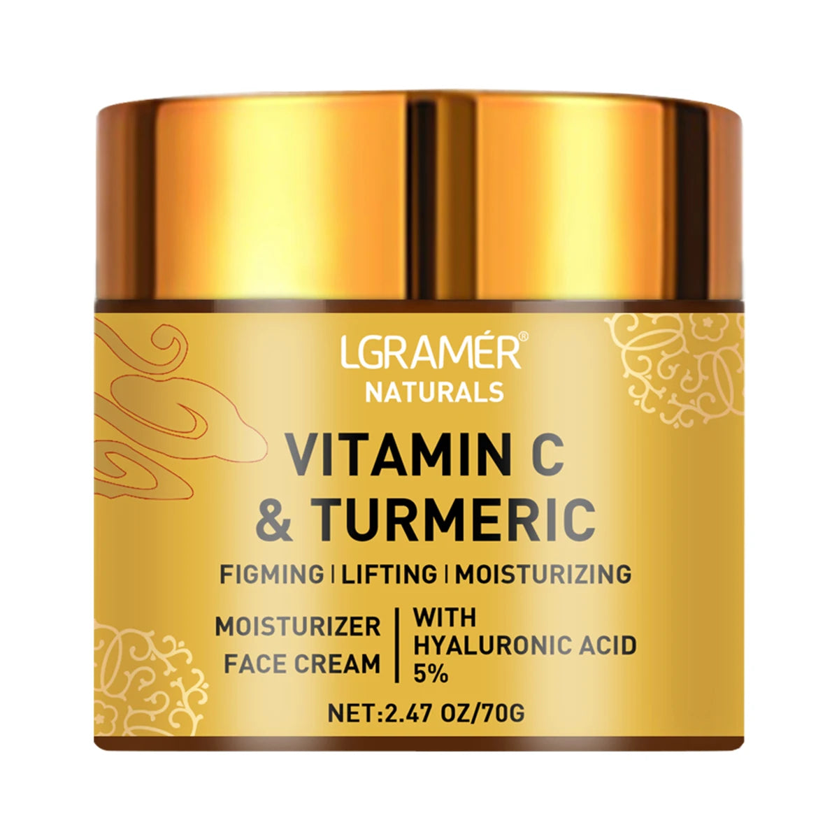 Crema Facial Premium Cúrcuma, Vitamina C y Retinol — Firmeza y Luminosidad